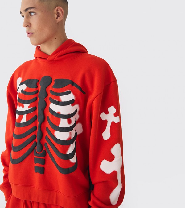 boohooMAN Hoodies - Red Hoodies
