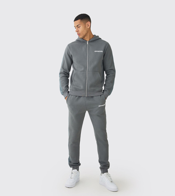 boohooMAN  Clothing Set - Grey Co-Ord Set