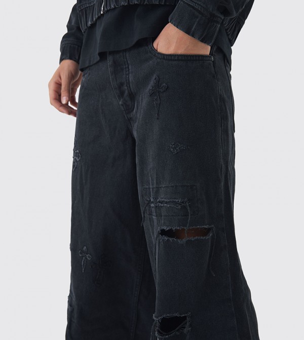 بوهو مان بوهو مان - أسود Relaxed Jeans