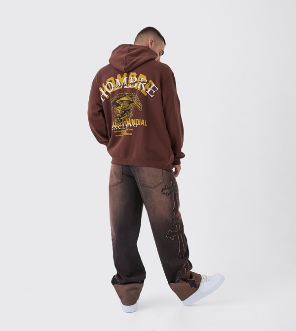 boohooMAN  Jeans - Brown Relaxed Jeans