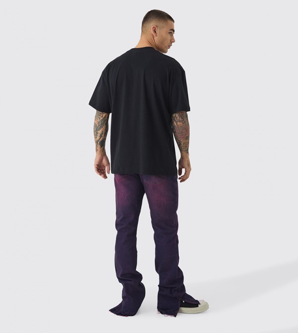 boohooMAN  Jeans - Pink Relaxed Jeans