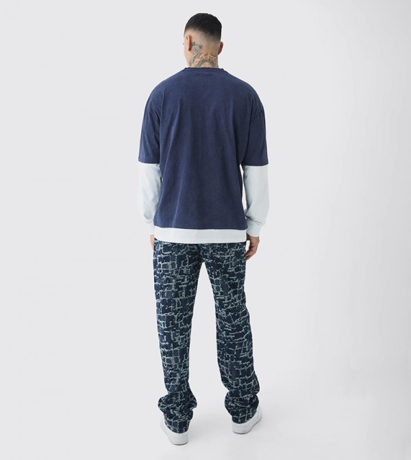 boohooMAN boohooMAN - Indigo Relaxed Jeans