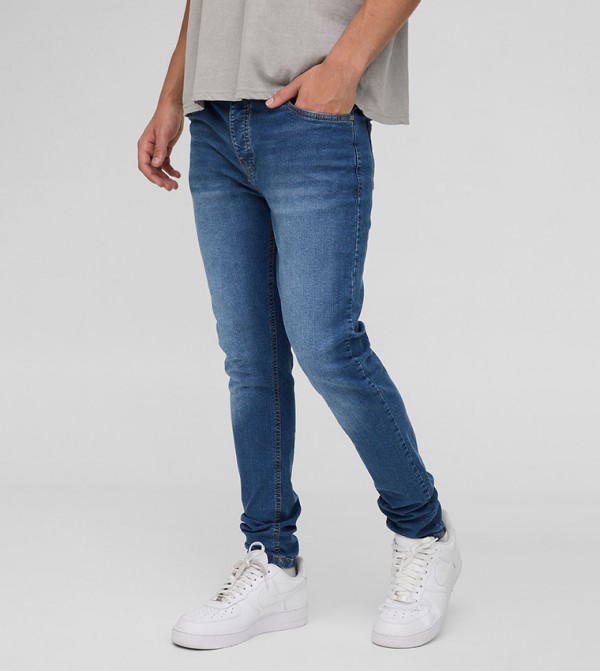 boohooMAN  Jeans - Blue Skinny Jeans