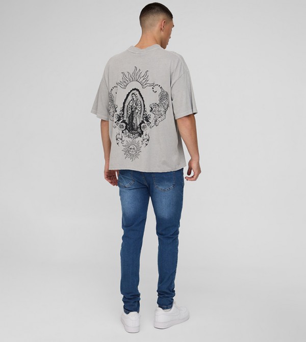 boohooMAN  Jeans - Blue Skinny Jeans