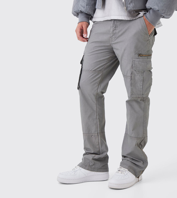 boohooMAN  Cargos - Grey Cargos