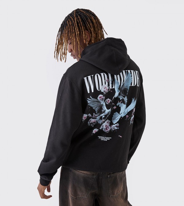boohooMAN  Hoodies - Black Hoodies