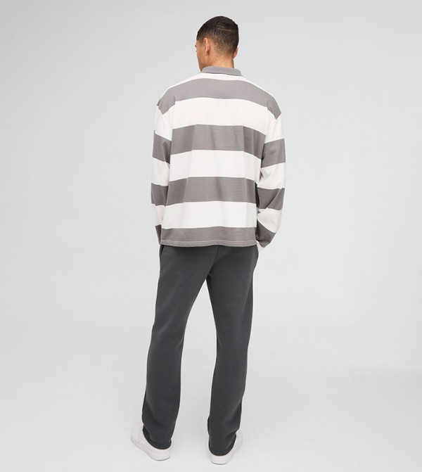 boohooMAN  varsity - Grey Polo T-shirts