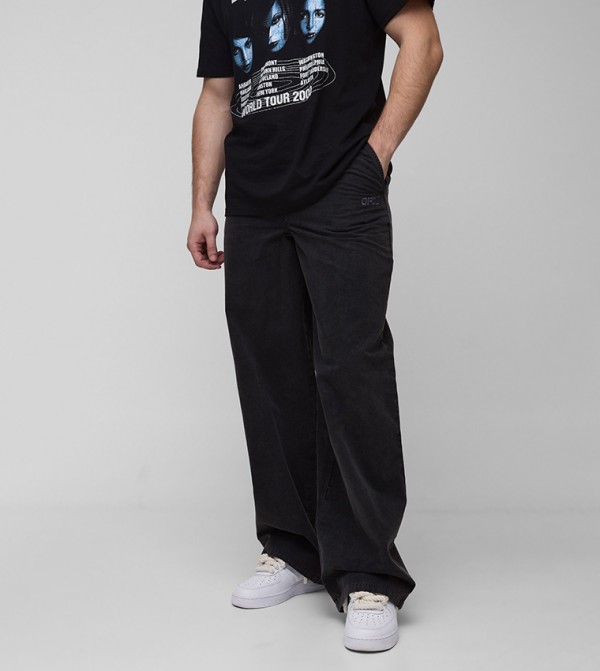 boohooMAN  Jeans - Black Relaxed Jeans