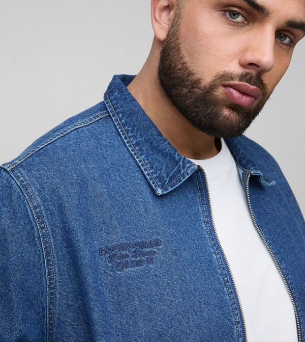 boohooMAN  Denim Jackets - Blue Denim Jackets