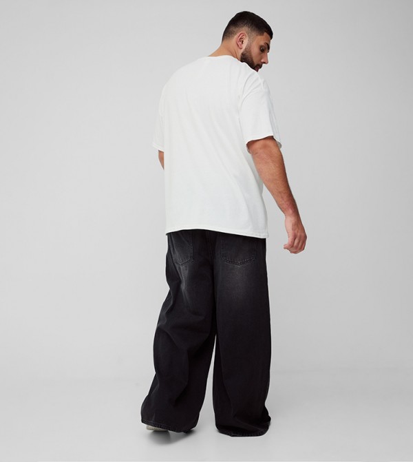 boohooMAN boohooMAN - Black Relaxed Jeans