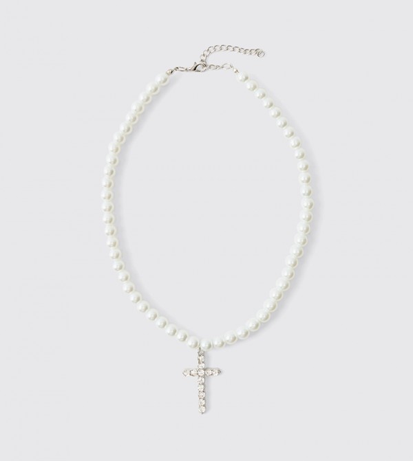 boohooMAN  Jewellery - White Necklaces & Pendants