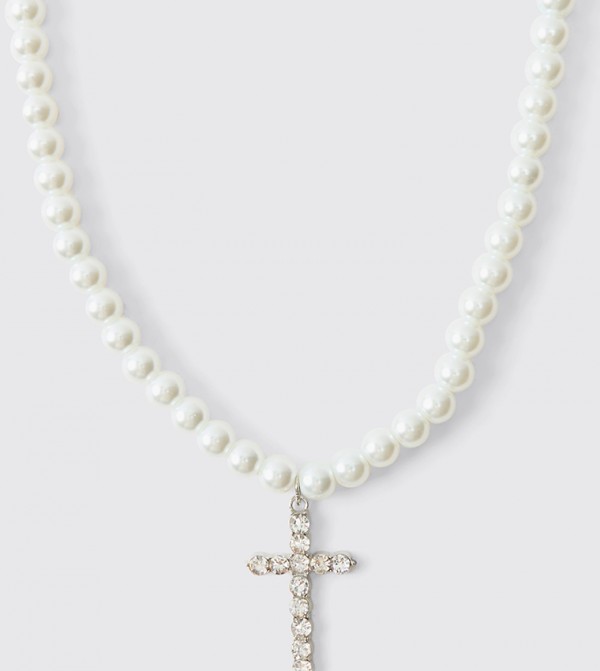 boohooMAN  Jewellery - White Necklaces & Pendants