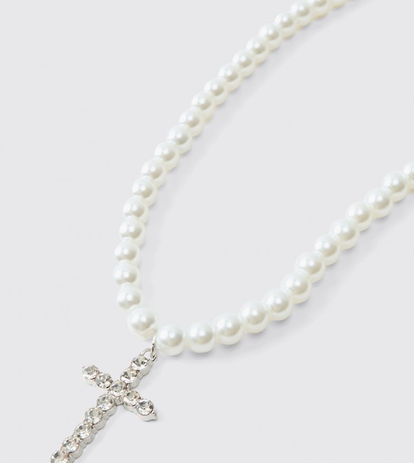 boohooMAN  Jewellery - White Necklaces & Pendants