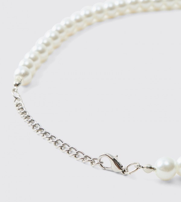 boohooMAN  Jewellery - White Necklaces & Pendants