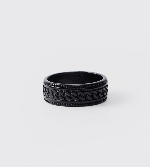 boohooMAN Rings - Black Rings