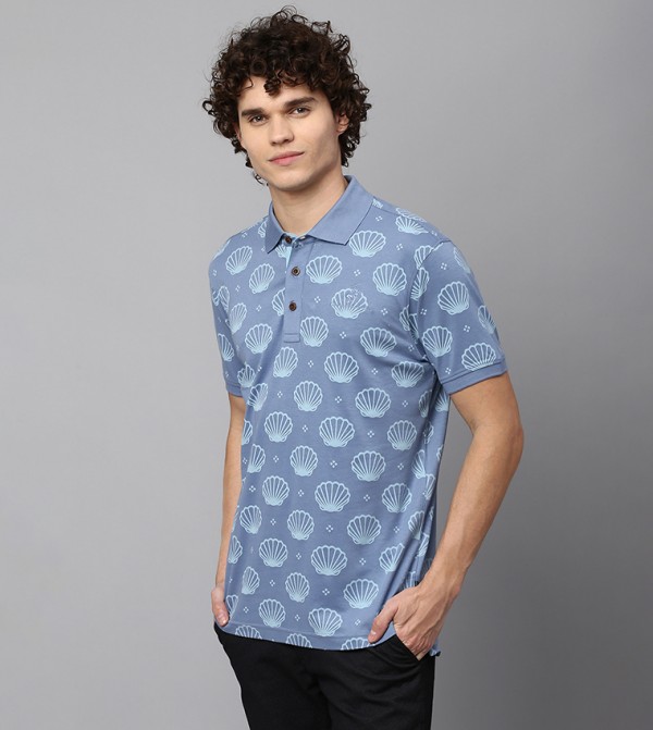 Beverly Hills Polo Club  T-Shirts - Blue Polo T-shirts