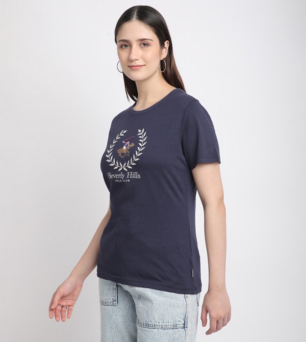 Beverly Hills Polo Club T-Shirts - Navy Short Sleeve T-Shirts