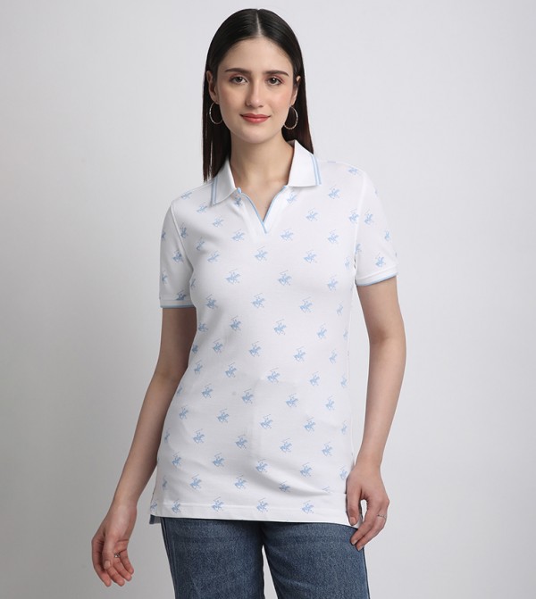 بيفرلي هيلز بولو كلوب تيشيرتات بولو - أبيض قمصان بولو