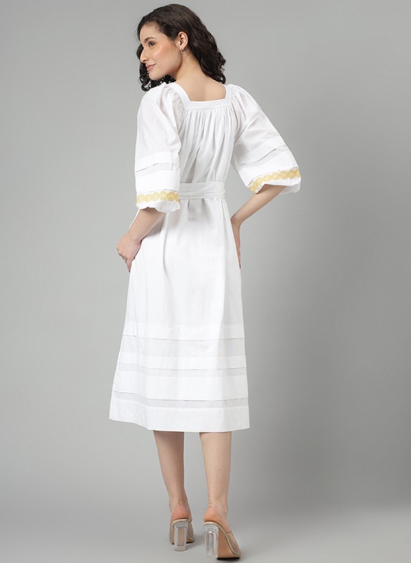 Beverly Hills Polo Club  Midi Dresses - White Casual Dresses