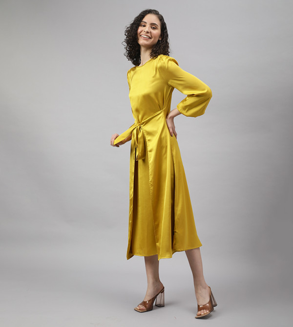 Beverly Hills Polo Club  Midi Dresses - Yellow Casual Dresses