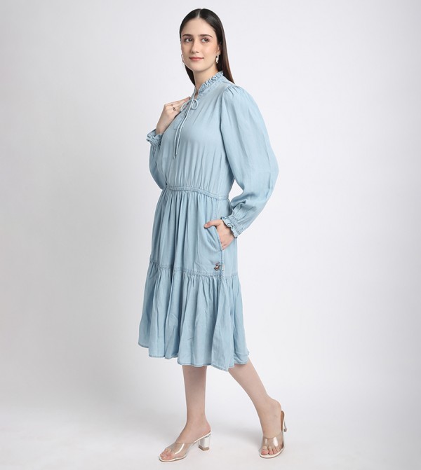 Beverly Hills Polo Club  dresses-btw - Blue Midi Dresses