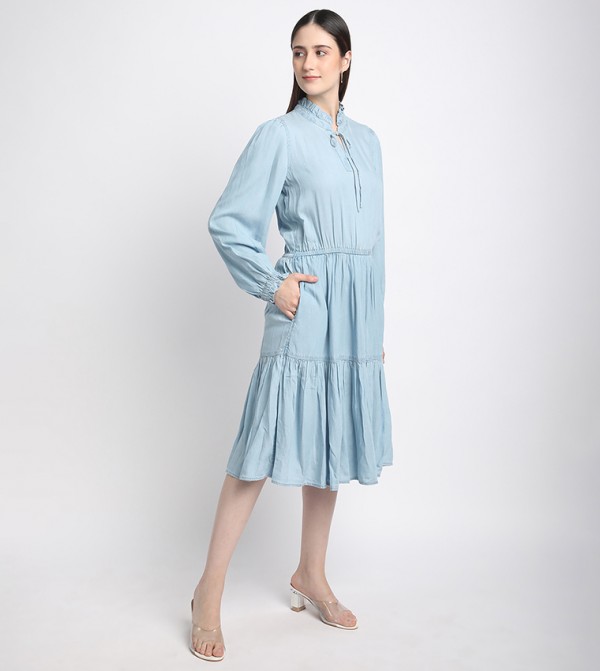 Beverly Hills Polo Club  dresses-btw - Blue Midi Dresses