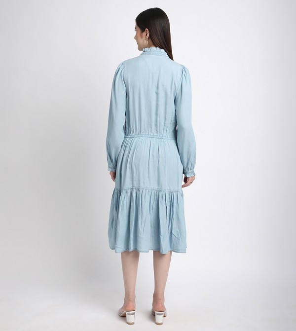 Beverly Hills Polo Club  dresses-btw - Blue Midi Dresses