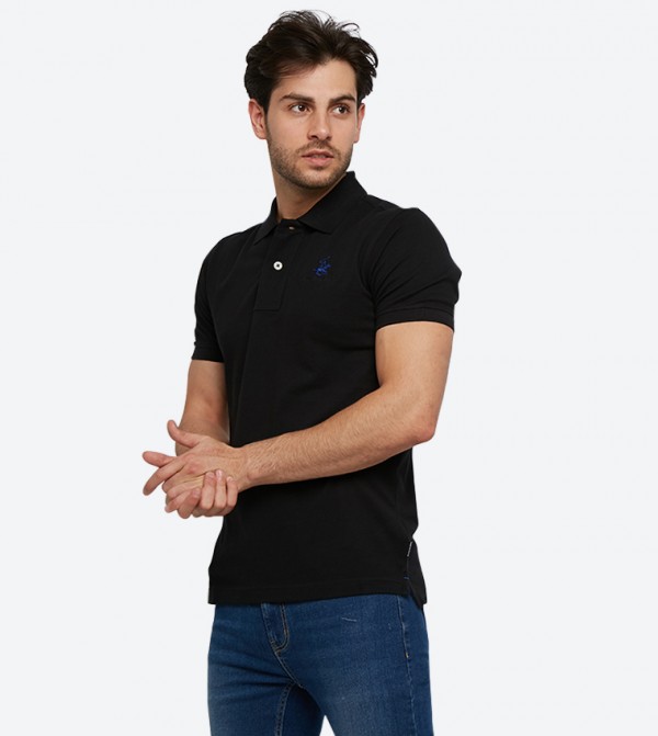 Beverly Hills Polo Club  Clothing - Black Polo T-shirts