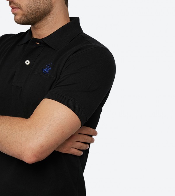 Beverly Hills Polo Club  Clothing - Black Polo T-shirts
