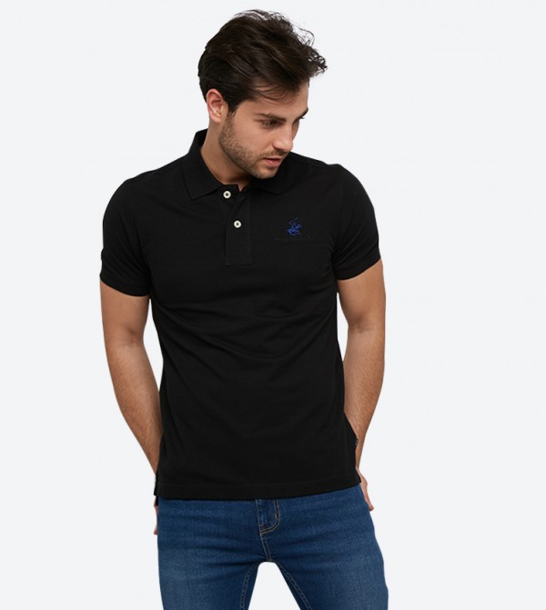 Beverly Hills Polo Club  Clothing - Black Polo T-shirts
