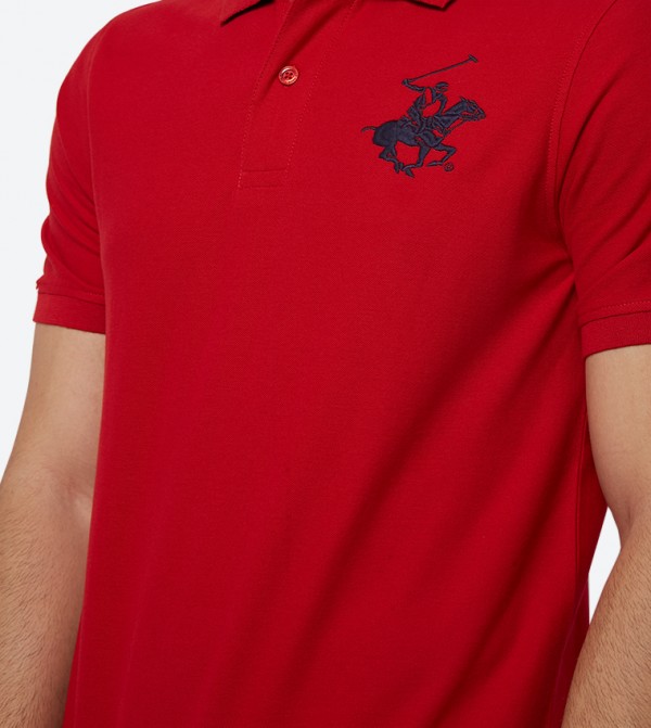 Beverly Hills Polo Club  Clothing - Red Polo shirts