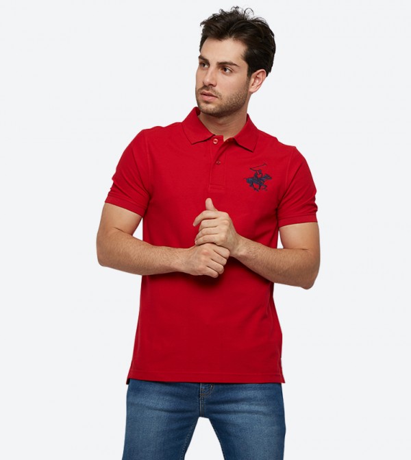 Beverly Hills Polo Club  Clothing - Red Polo shirts