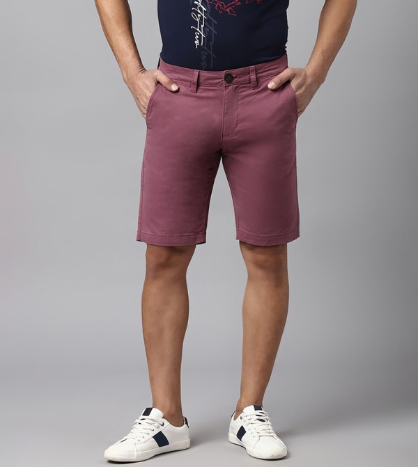 Beverly Hills Polo Club  Shorts - Purple Casual Shorts
