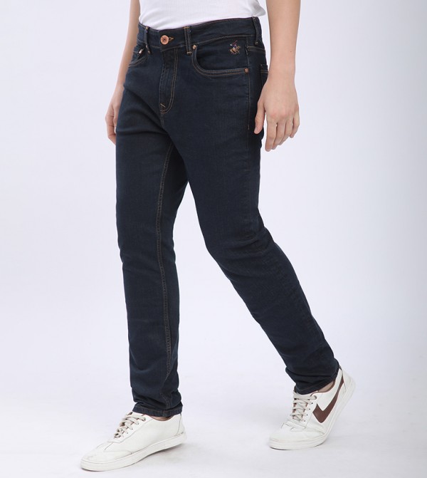 Beverly Hills Polo Club  Clothing - Navy Slim Jeans