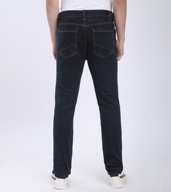 Beverly Hills Polo Club  Clothing - Navy Slim Jeans