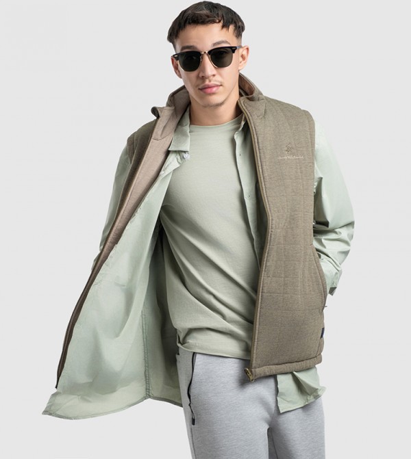 Beverly Hills Polo Club  Puffer Jackets - Beige Puffer Jackets