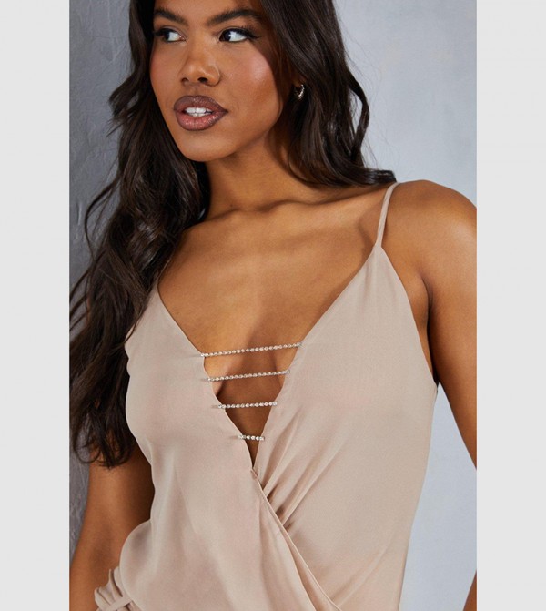 MissPap - Outlet  - Beige Midi Dresses