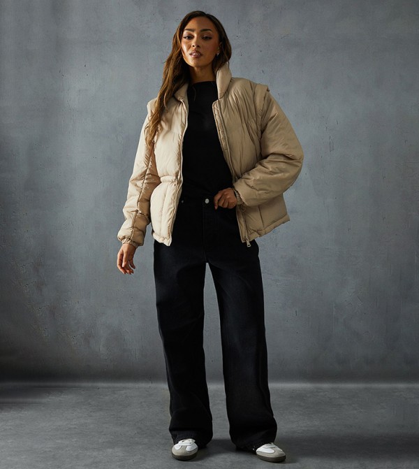 MissPap - Taupe Puffer & Quilted Jackets