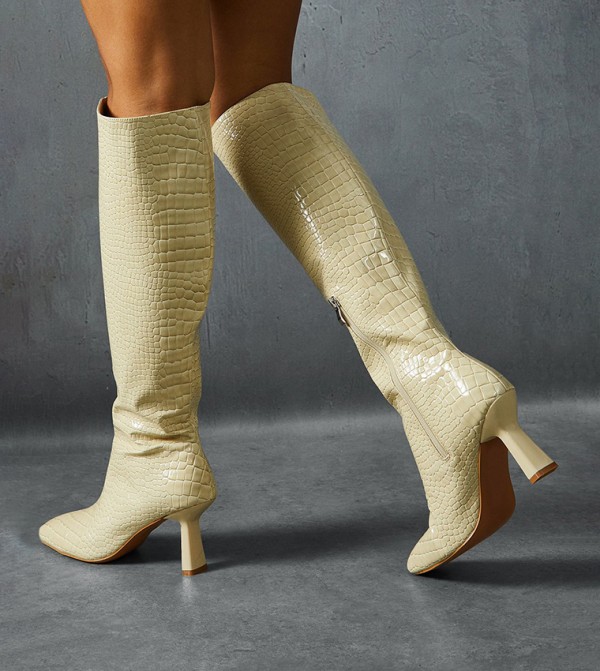 MissPap MissPap - Cream Knee length Boots