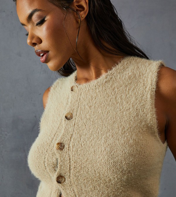 MissPap MissPap - Brown Sleeveless Tops