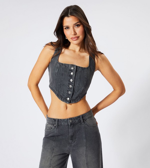 MissPap MissPap - Grey Casual Tops