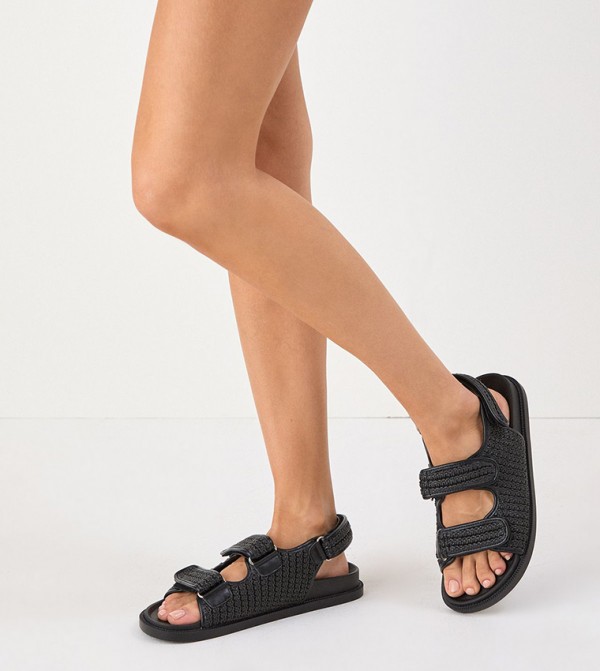 MissPap MissPap - Black Flat Sandals