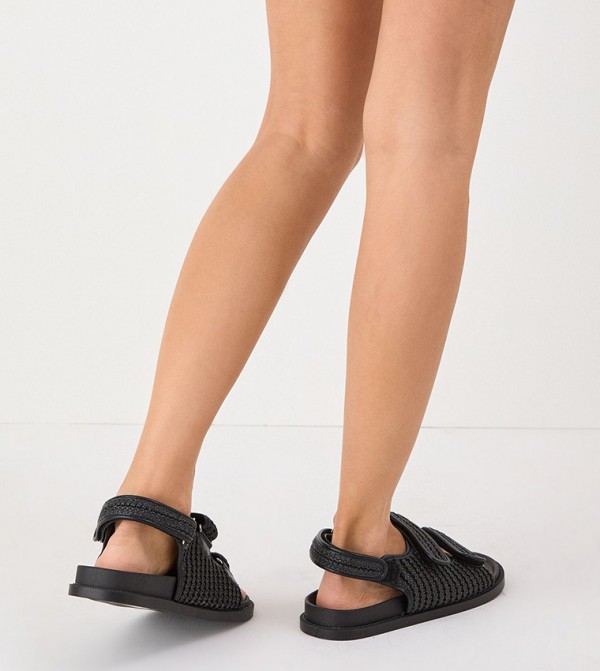 MissPap MissPap - Black Flat Sandals