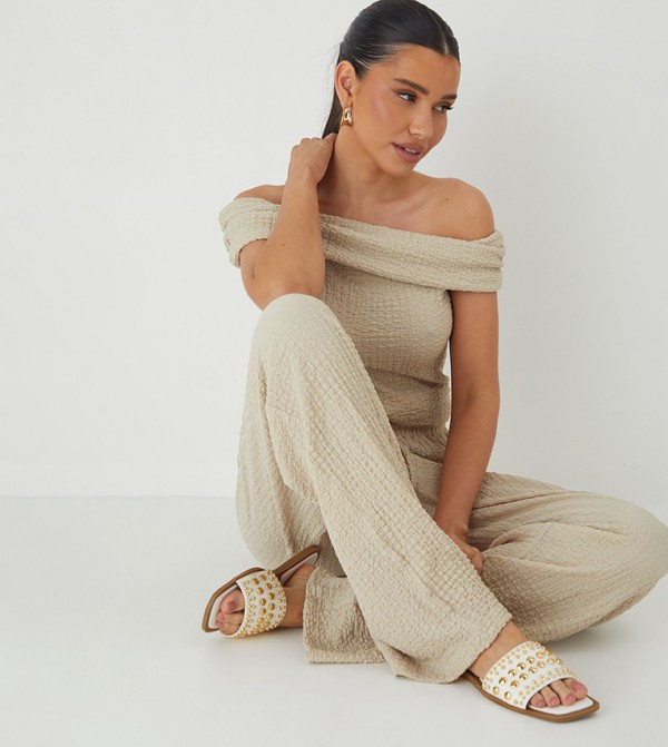 MissPap MissPap - White Flat Sandals