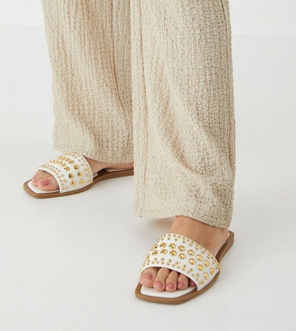MissPap MissPap - White Flat Sandals