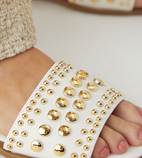 MissPap MissPap - White Flat Sandals