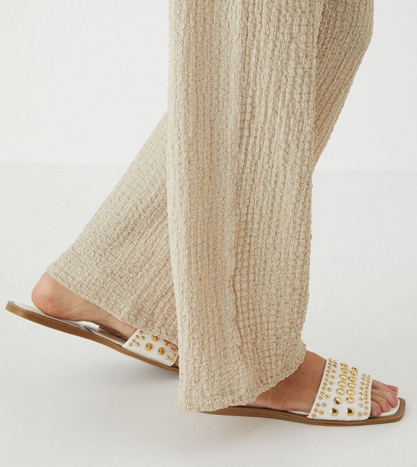 MissPap MissPap - White Flat Sandals