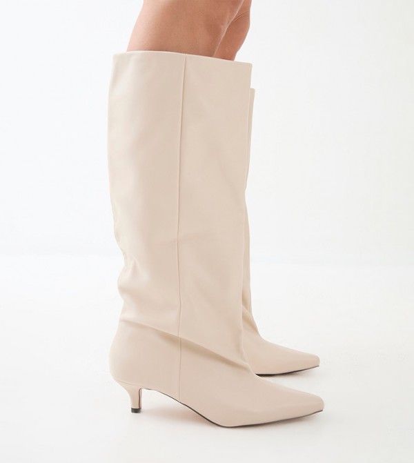 MissPap  Boots - White Knee length Boots