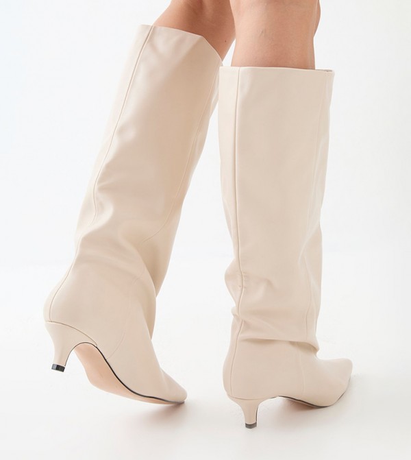 MissPap  Boots - White Knee length Boots