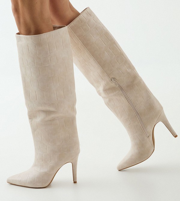 مس باب مس باب - بيج Knee length Boots